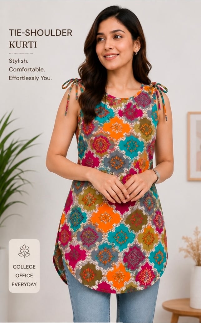 Campus Chic Tie-Up Kurti - view 1